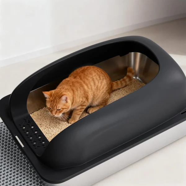 Anti Leak Stainless Cat Litterbox